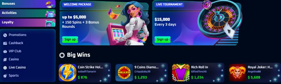 Spinwinera login